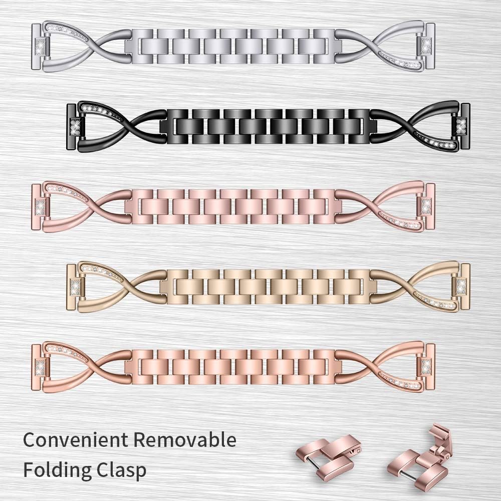 Replacement Band for Eurans Smart Watch, 1.4’’ inch 20mm Bling Bracelet Metal Watch Band Straps, Lightweight Wristbands