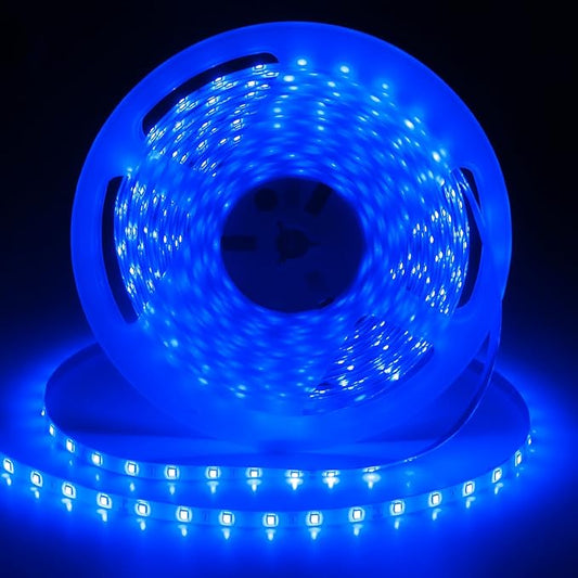 iNextStation 24V Blue LED Strip Light, 32.8ft/10M LED Tape Light SMD2835 600 LEDs Flexible Cuttable LED Light for Bedroom Kitchen Cabinet Bar Festival Home Indoor Decor (No Plug)