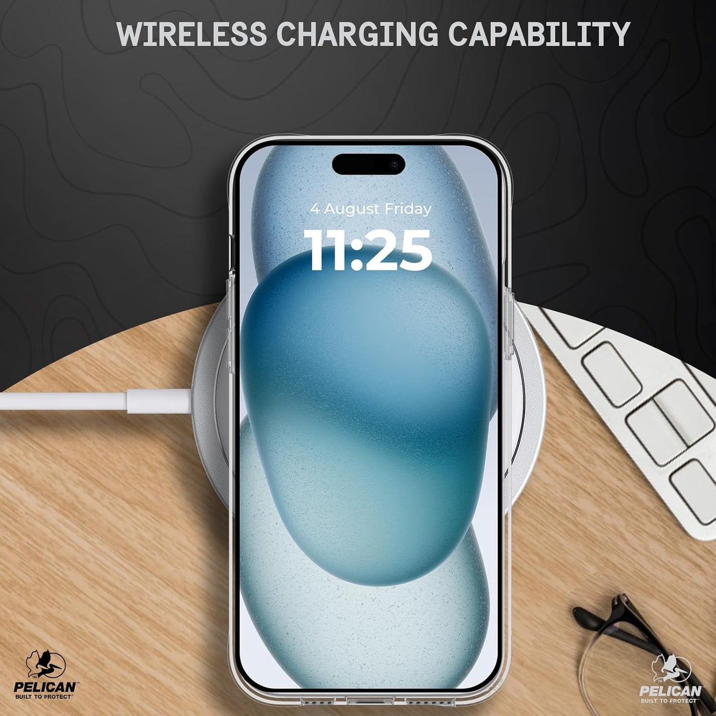 Pelican Ranger Series Case for iPhone 15 Plus 6.7", Wireless Charging Compatible, Anti-Yellow, 12ft Drop Protection