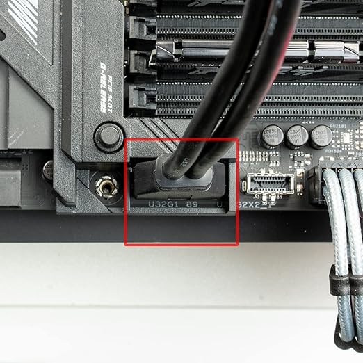 LINKUP - USB 3.2 Gen 2 (USB 3.1) Internal Adapter 20-Pin Motherboard Header Male to Female 10Gbps for PC USB-A Ports - Straight Type - Black 24cm