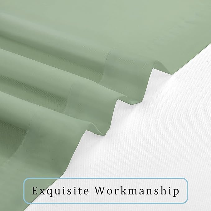 OWENIE Sage Green Sheer Curtains 96 Inches Long 2 Panels Set, Elegant Sheer Curtains for Bedroom Living Room, 2Pcs Each 42" W x 96" L,Total Wide 84 Inch, Sage Green