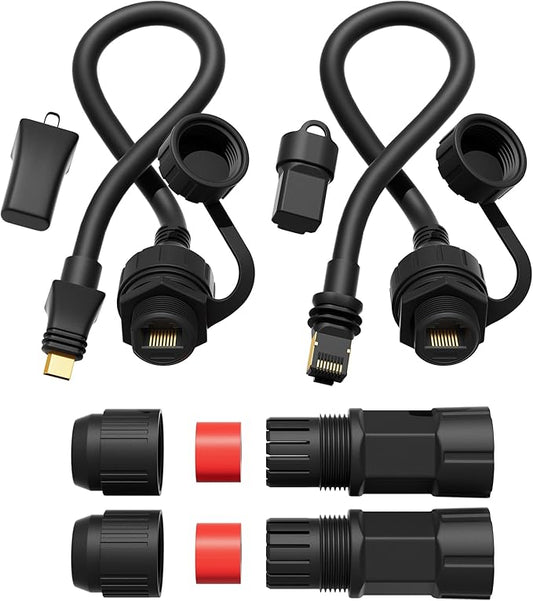 Starlink Enterprise Ethernet Adapter Waterproof RJ45 Coupler Extension Cable for Starlink Enterprise Dish and Power Supply