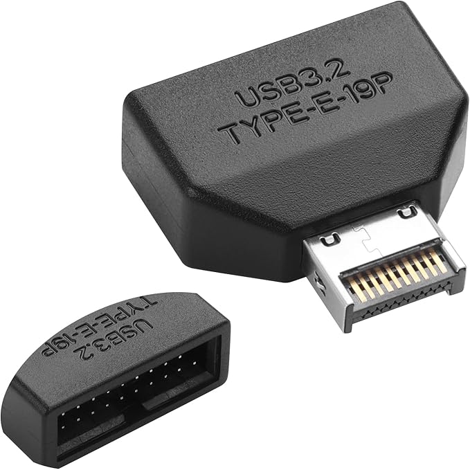 SinLoon USB 3.0 Front Panel Header Type E to USB 3.0 19/20Pin Motherboard Header Adapter Type-E Male to 19Pin Male Front Connector Converter