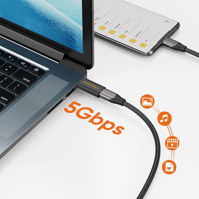 CableCreation 3-Pack USB C Female to USB Male Adapter, USB 3.1 5Gbps to USB C Adapter Compatible with Laptops, Logitech StreamCam VR Link for Charging