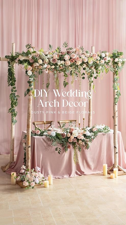 Ling's moment Artificial Flowers 25Pcs Dusty Rose Roses Decor w/Stems,3" Real Touch DIY Foam Floral for Wedding Bouquet/Centerpieces, Outdoors Party Backdrop, Room/Table, and Garden/Pot Decorations