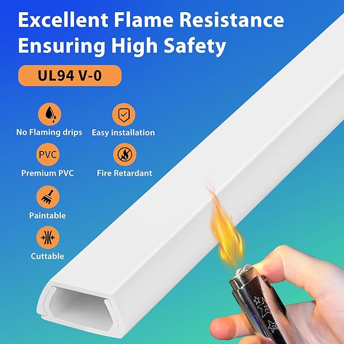 66in YCLYC Wire Covers for Cords Kit, Beige Wall Cord Hider Hide Cords, Cord Covers for Wires on Wall, TV Cable Hider Wall Kit, Easy to Install Cord Cover, Cable Management Wall 4XL16.5 W0.86 H0.43in