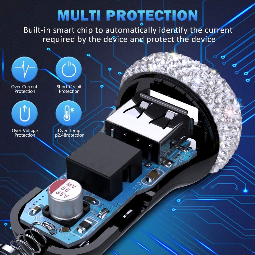 Dual USB Car Charger Quick Charge 3.0 Fast Charging Adapter for iPhone 11/11 Pro/MAX/XS/XR/X/10, iPad, Samsung