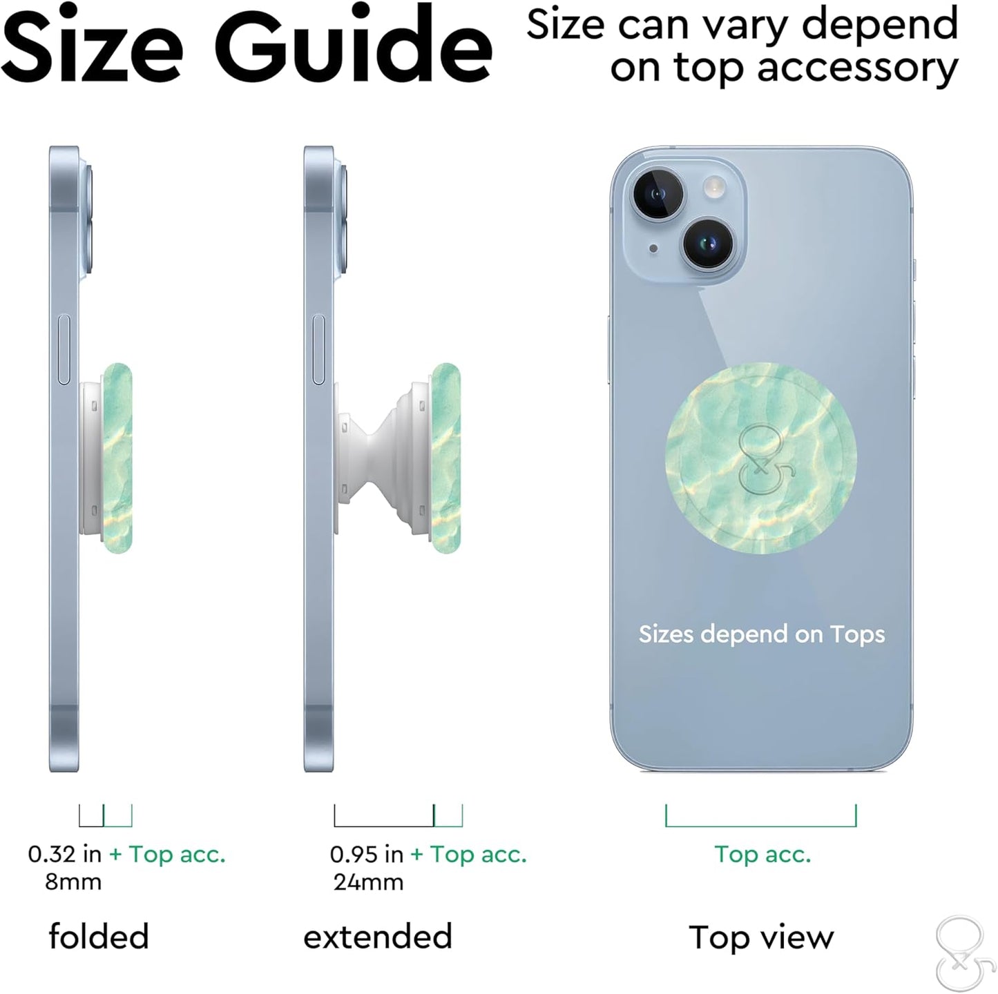 OnTheGrip Cute Natural Seashell Design Heart Shape Mobile Phone Grip Stand for Smartphone, Crème