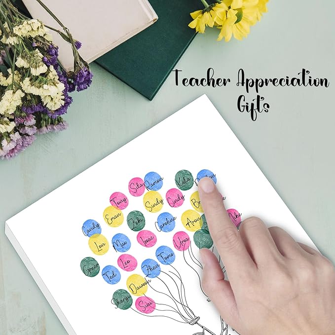 SHLINCO Teacher's Day, End Of School Year Thank You Gift, Creative Diy Footprint Tree, Complete Diy Frameable Display Kit For School Walls And Teacher'S Lounges