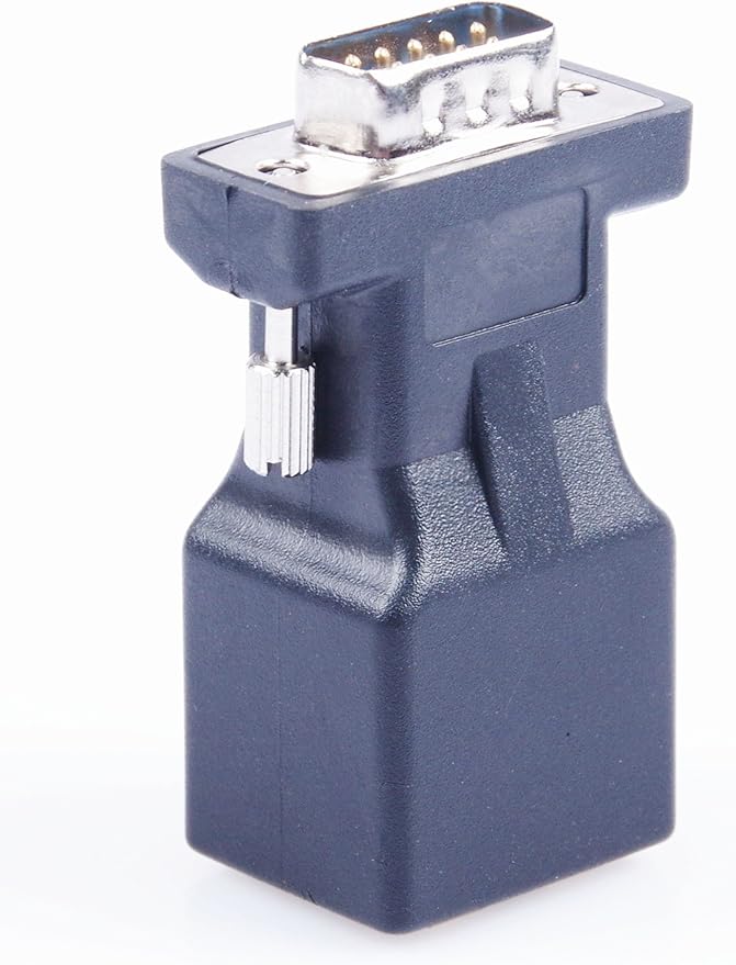 DB9 RS232 COM Male Port to RJ45 Female Connector Card DB9 Serial Port Extender to LAN CAT5 CAT6 RJ45 Network Ethernet Cable Adapter