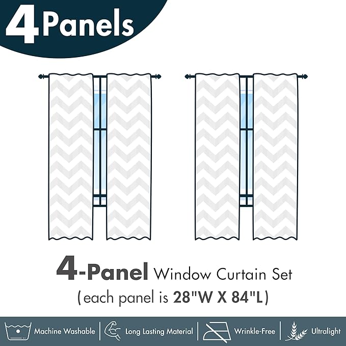 Ambesonne Animal Window Curtains Pack of 2, Little Fishes Watercolors Ocean Underwater Life Marine Theme Art, Lightweight Set with Rod Pocket, 4 Panels of - 28" x 84", Blue