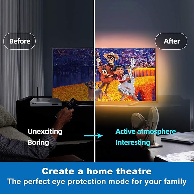 Tenmiro 65.6ft Led Strip Lights, Ultra Long RGB Color Changing LED Light Strips Kit with 44 Keys Ir Remote Led Lights for Bedroom, Kitchen, Home Decoration