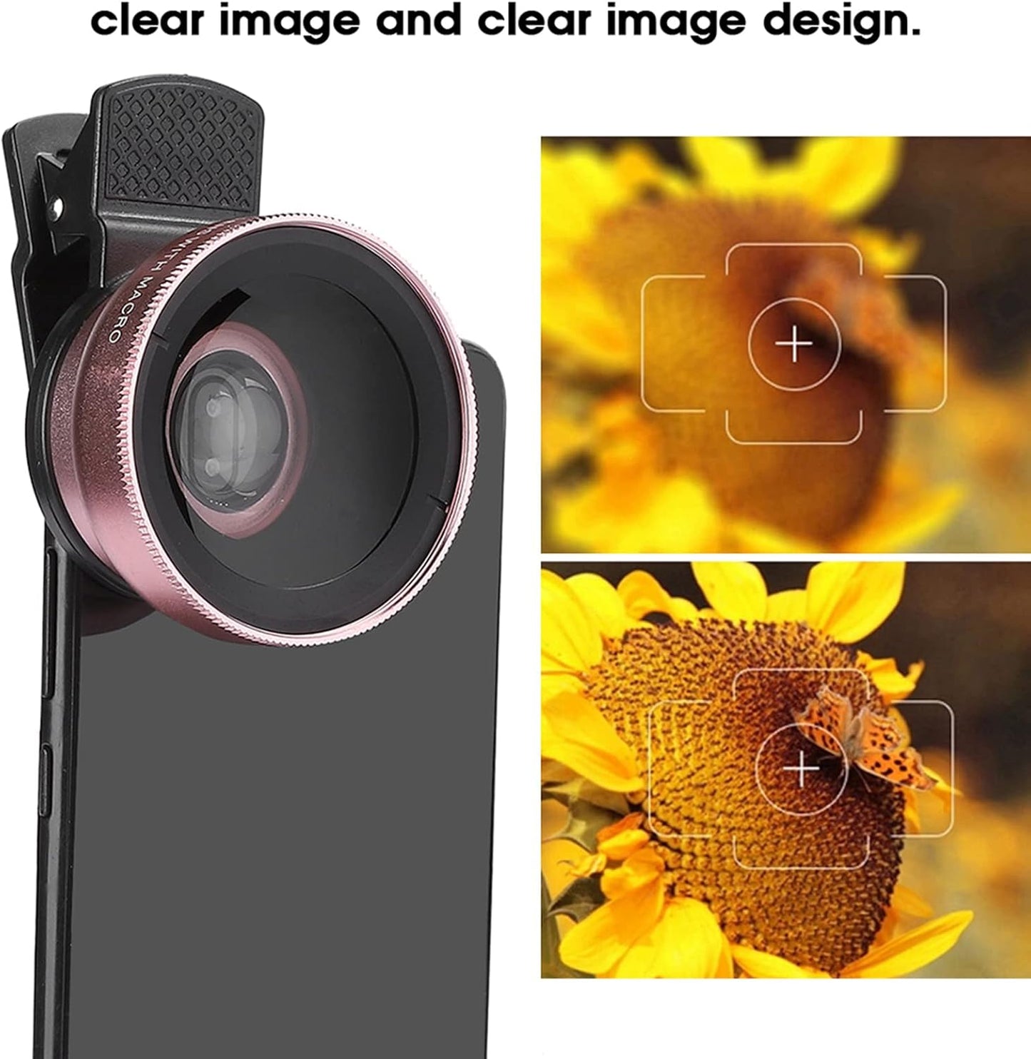 Macro and Wide Angle Lens, 2 in 1 Pro Lens Kit for Beautiful Landscapes