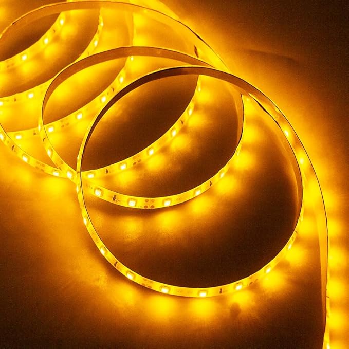 XINKAITE Waterproof Led Strip Lights 16.4 Ft (5M) 300leds 60leds/m White Flexible Tape Lighting Tape Lights for Boats, Bathroom,Mirror,Ceiling and Outdoor, Power Supply not Included (Orange)