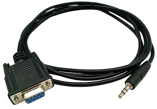 3.5mm to RS232 Serial Adapter, 1/8 inch Male Plug to DB9 9 Pin Female Serial Converter Cable 1.8M/6Feet (3.5mm to DB9 Female)