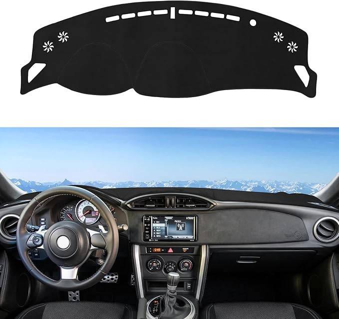 Dashboard Cover Mat Custom Fit for Toyota 86 GT86 FT86 Scion FR-S,for Subaru BRZ 2013-2016 Dash Cover Nonslip Dash Mat Protector Sunshade No Glare Black