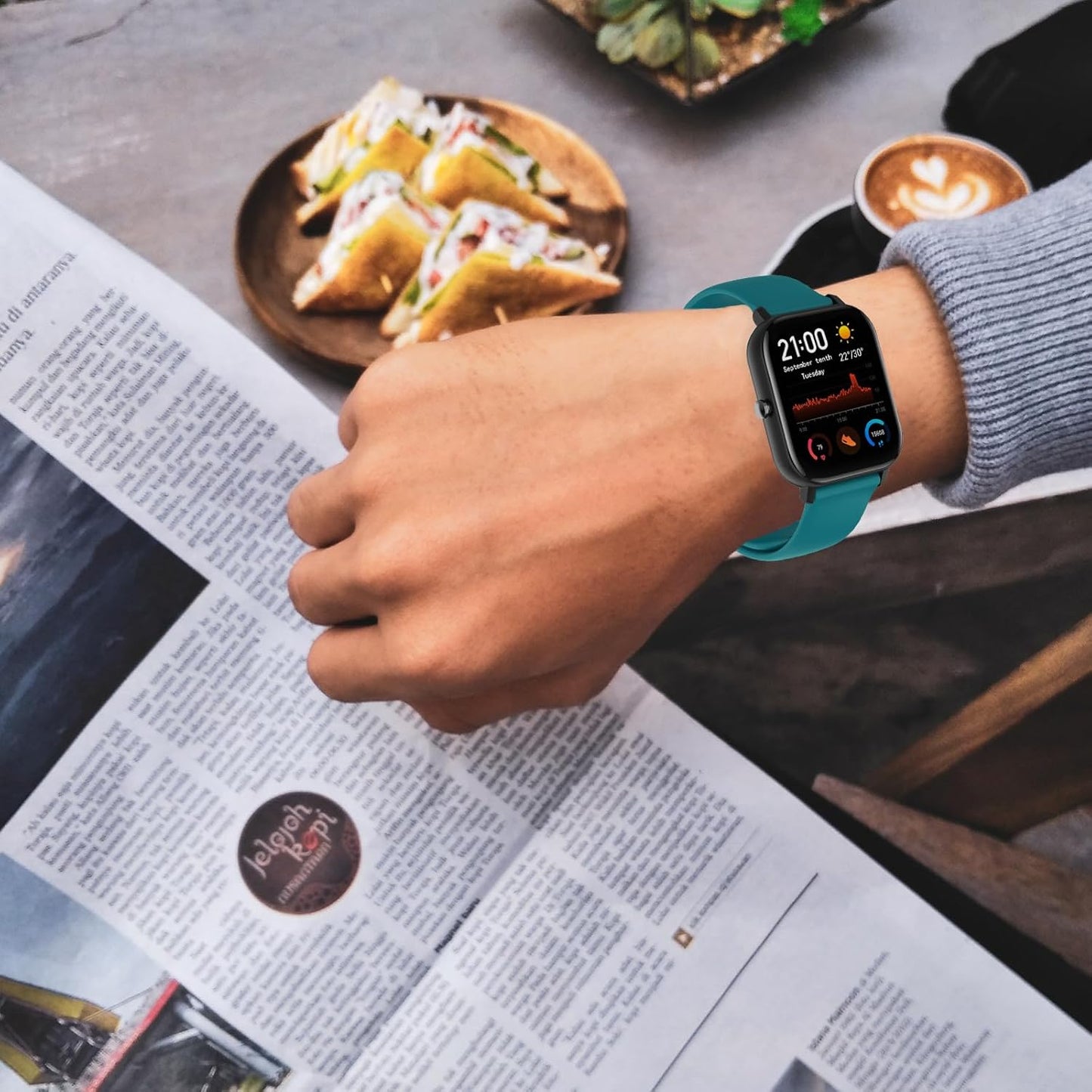 RuenTech Compatible for Nerunsa P66 Series Smart Watch Bands, Replacement Flexible Silicone Band for Women & Men