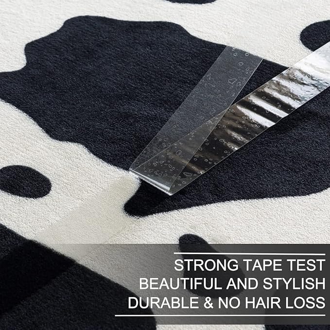 Fleece Cow Print Blanket - Premium Lightweight Anti-Static Bed Cow Throws Soft Cozy Warm Blankets Plush Gift, Bedroom Decor 66" x 90"(Black Cow Twin)
