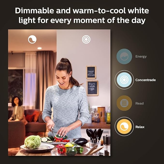Philips Hue Smart 40W B39 Candle-Shaped LED Bulb - White and Color Ambiance Color-Changing Light - 4 Pack - 450LM - E12 - Control with Hue App - Works with Alexa, Google Assistant and Apple Homekit