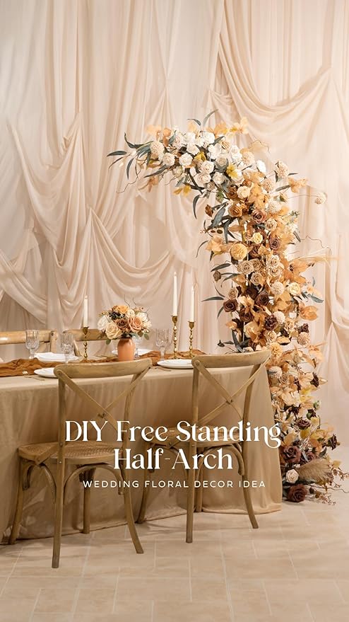 Ling's moment Artificial Flowers 25Pcs Cream Roses Decor w/Stems,3" Real Touch DIY Foam Floral for Wedding Bouquet/Centerpieces, Outdoors Party Backdrop, Room/Table, and Garden/Pot Decorations