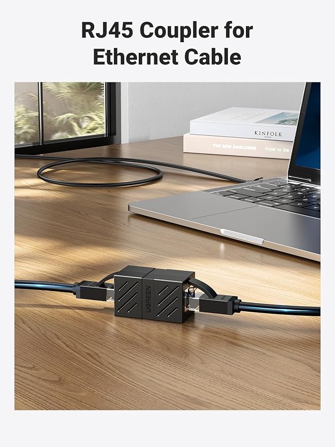 UGREEN RJ45 Coupler Ethernet Extender 1000Mbps, Cat7 Cat6 Cat5e 328ft Cable Extender Ethernet Adapter, LAN Connector in Line Coupler Female to Female Black