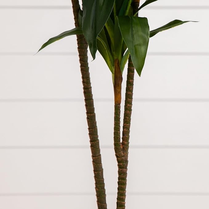 Nearly Natural 48in. Dracaena Artificial Plant with Green Real Touch Leaves - Lifelike Indoor Décor
