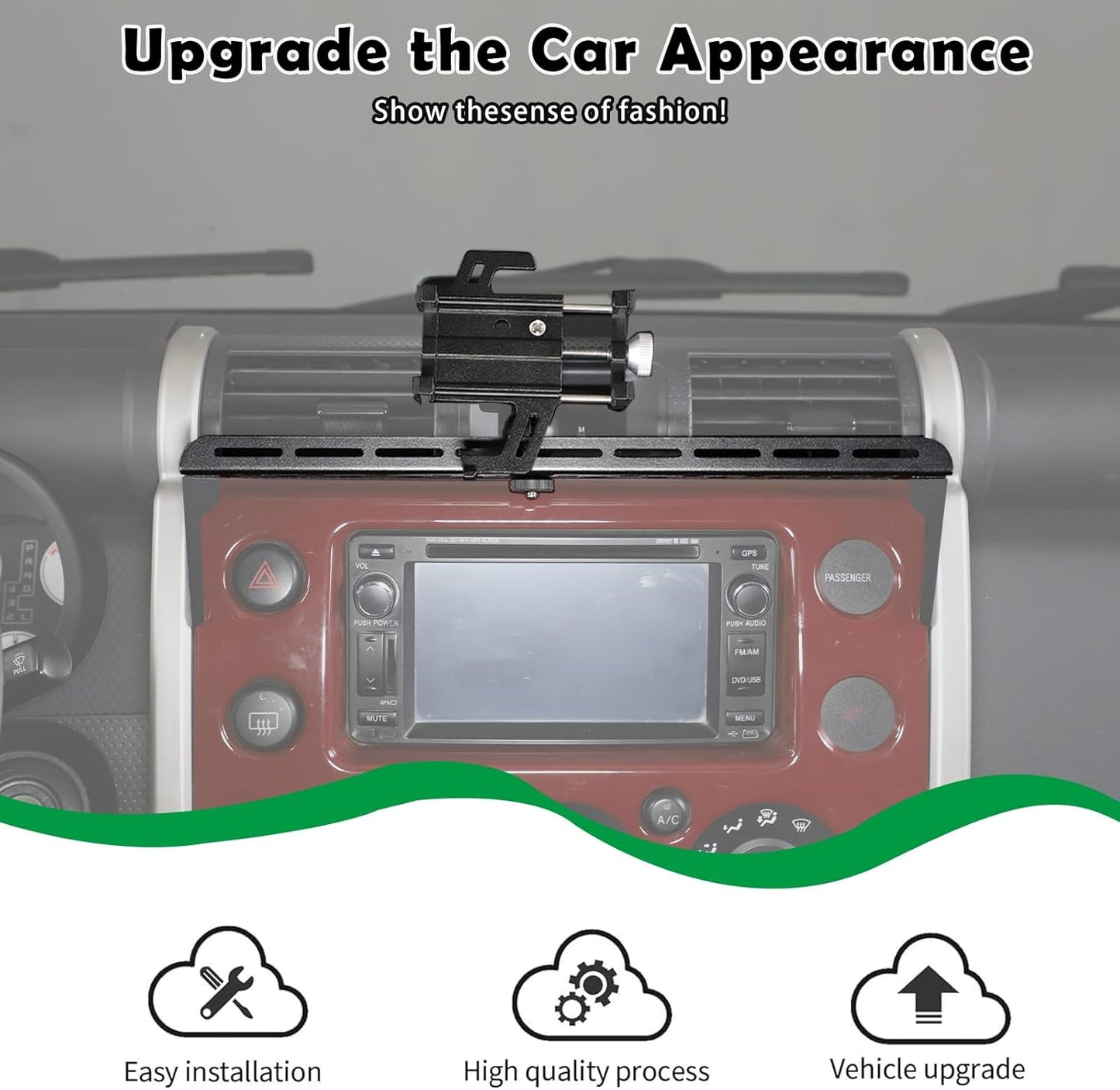 HAPPYHORSE Car Phone Stand for Toyota FJ Cruiser 2007-2021, Hands-Free Dashboard Multifunctional Phone Stand Accessories