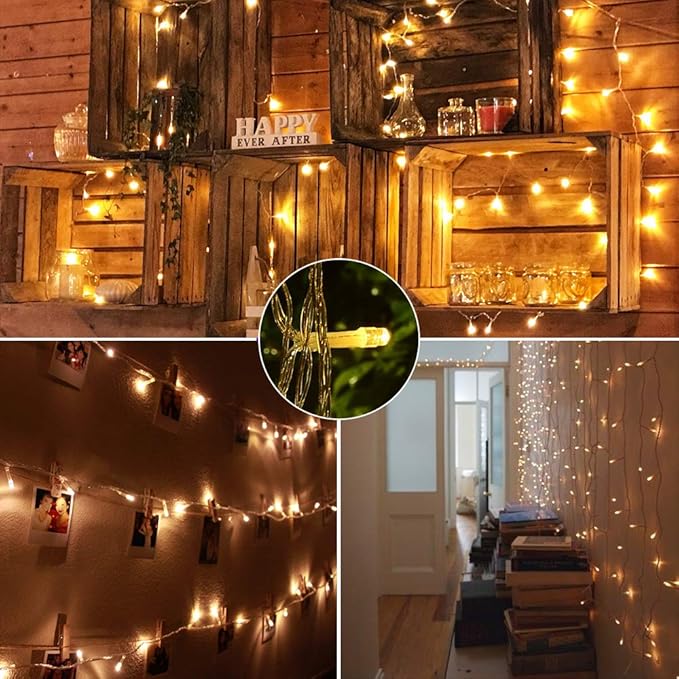 Brizled Christmas Lights, 65.67ft 200 LED Tree Lights Color Changing, 11-Function Warm White & Multicolor Christmas Light String, Connectable 29V Adapter Fairy Lighting with Remote for Xmas Tree Party