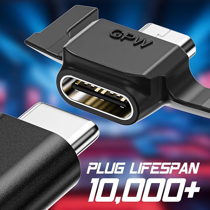 USB-C Adapter Compatible with Logitech GPW1/GPW2 Wireless Gaming Mouse,Micro USB to Type-C Converter | Model-Specific Fit | Support Charge & Data Sync | 3-Second Install | 10K+ Durability