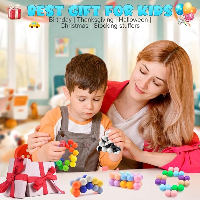 3PCS Sensory Fidget Toys for Adults Toddlers Kids,Autism Sensory Toys for Autistic Children , Calm Down Corner Classroom Toys, Stocking Stuffers Present for Kids Boys Girls 3+ Year Old Age(B)