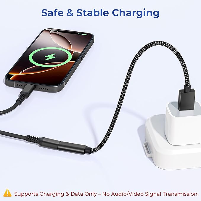 Basesailor USB 3.0 to USB C Adapter 3.3FT 2Pack,USBC Female to A Male Cable,5Gbps 3.1 Type C Charger Connector for Apple iPhone 17 17e 16 16e 15 Pro Max,iPad Air Mini 7,Samsung Galaxy S26 S25 S24 S23