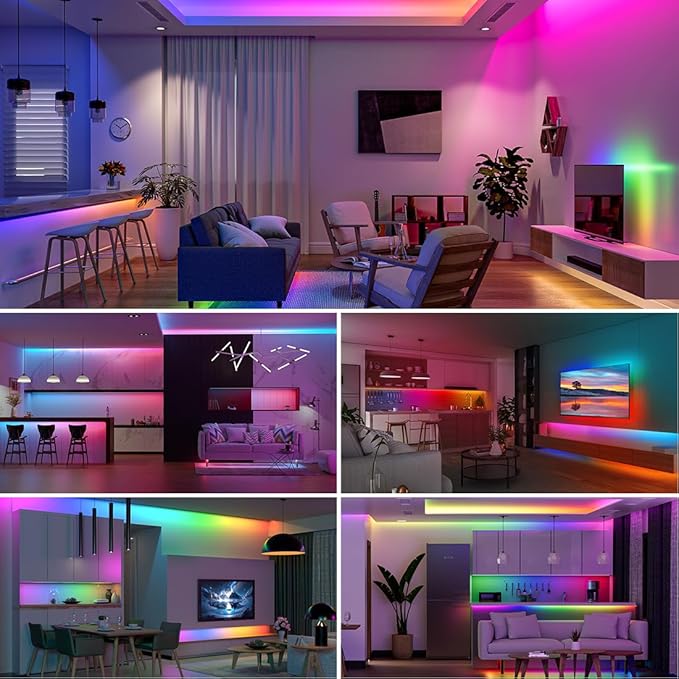 SEZO WS2812B LED Strip Light 3.3FT/1M 144LEDs/m Individually Addressable Programmable 5050SMD Digital RGB Alloy Wires Flexible Dream Color IP30 Non-Waterproof PCB Black DC5V