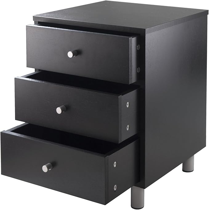 Winsome Daniel Accent Table, 15.75"W x 16.61"D x 22"H, Black