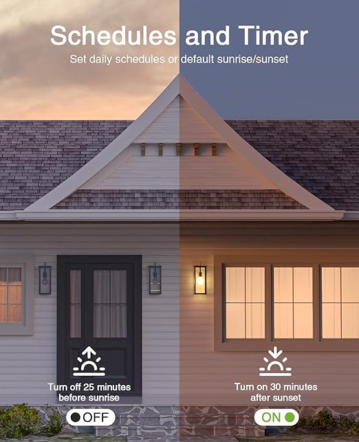 GHome Smart Switches for Lights, WiFi Smart Light Switch Works with Alexa and Google Home, Single-Pole, Neutral Wire Required, 2.4Ghz WiFi Light Switch with APP Control, No Hub Required, UL FCC Listed