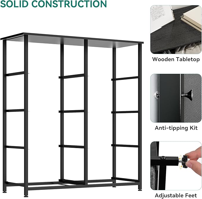 YITAHOME Dresser for Bedroom, Tall Dresser with 8 Drawers, Storage Tower with Fabric Bins, Chest of Drawers for Closet & Living Room - Sturdy Steel Frame, Wooden Top