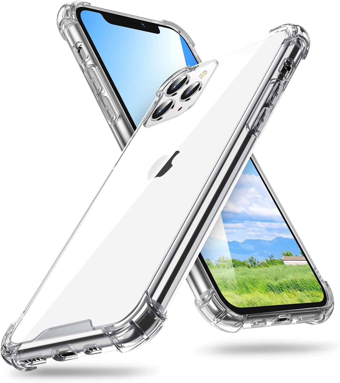 ORIbox Clear Case for iPhone 11 Pro Max - Shockproof Protection with 4 Corners for Women, Men, Kids
