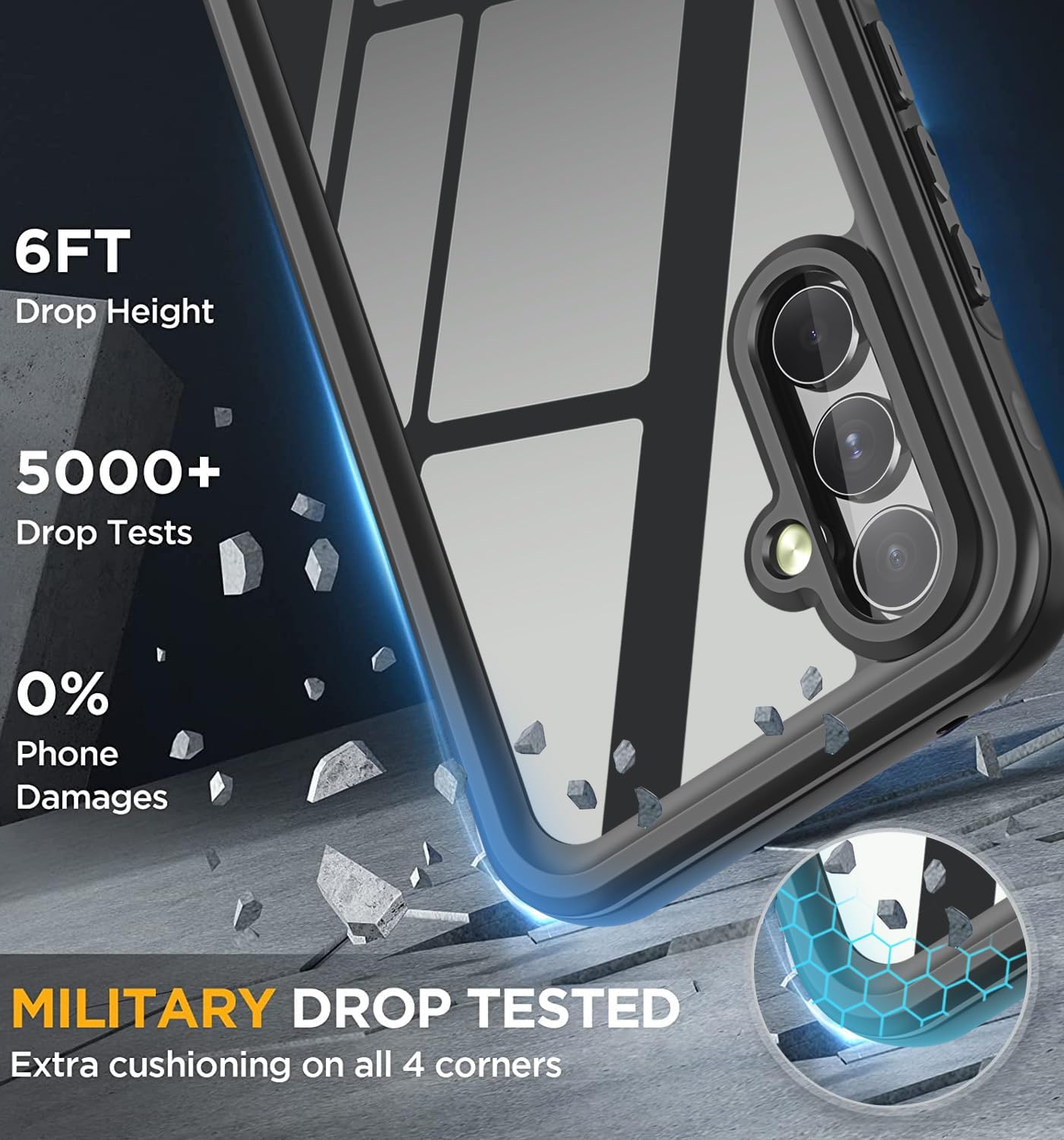 Samsung Galaxy A54 5G Waterproof Case - [Built-in Screen Protector] [IP68 Underwater] [360° Full Body] Heavy Duty