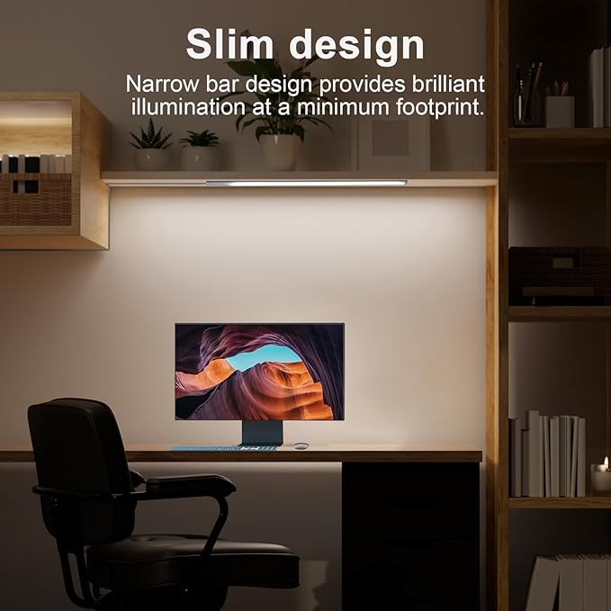 LED Under Cabinet Lighting with Touch Switch, Dimmable Under Cabinet Lights, Under Counter Lighting for Desk, Cold White 6000K