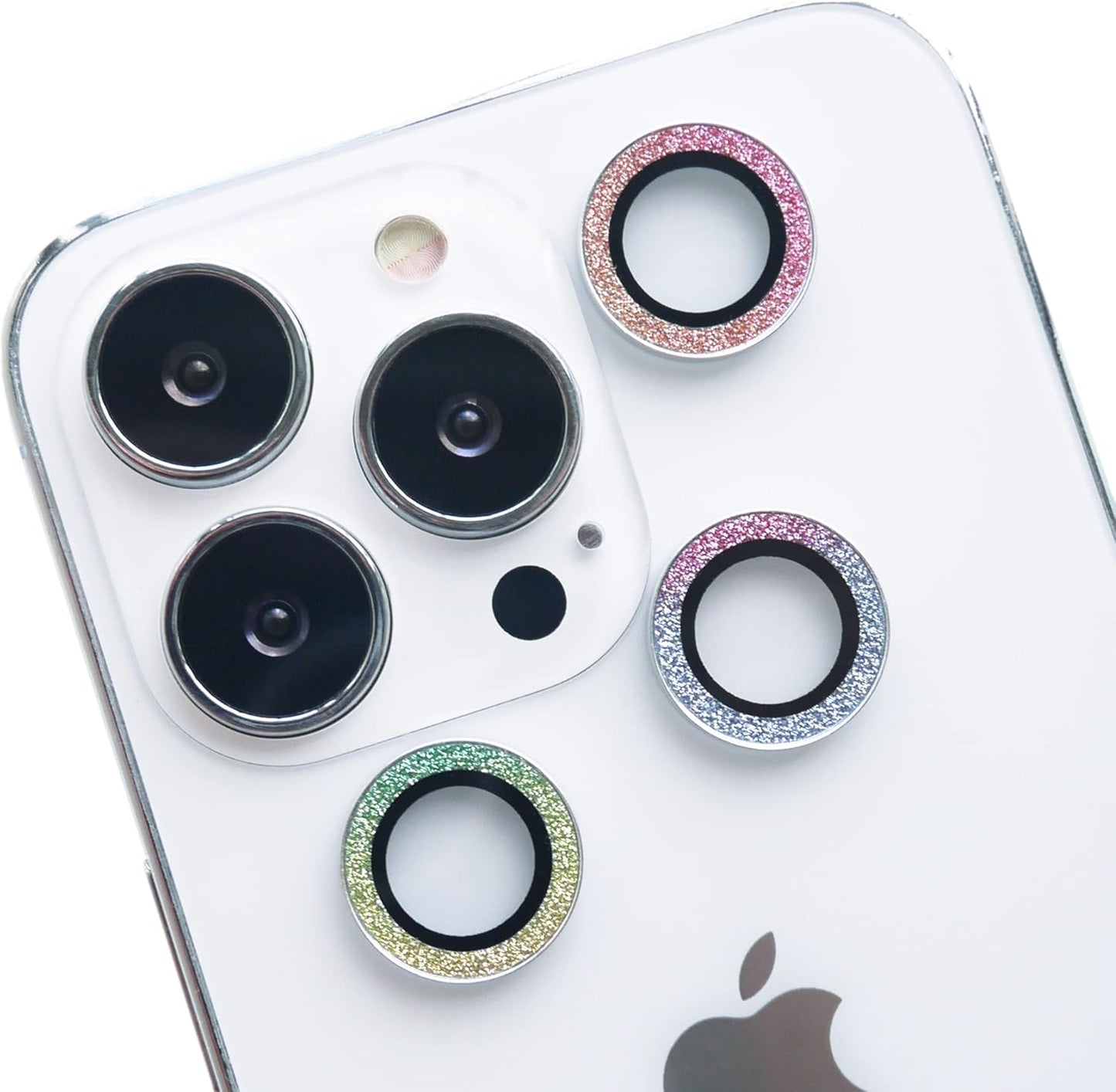 Lens Case for iPhone 13 Pro Max 6.7"/iPhone 13 Pro 6.1", [3 Pack] DMaos Diamond Glitter Ring Cover Circle Anti-Scratch