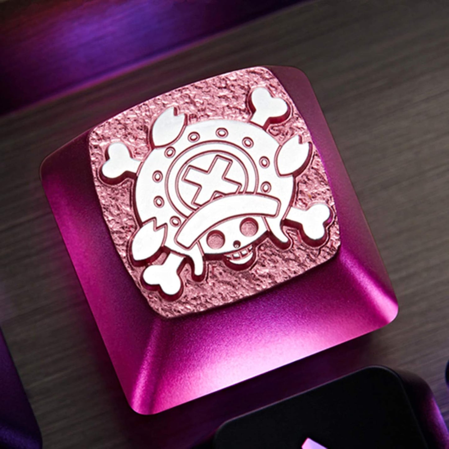 ZOMOPLUS Custom Anime Keycap, 1pc Anime Flag Keycap for Mechanical Keyboard, Suitable for Cherry Gateron Switches (Pink)