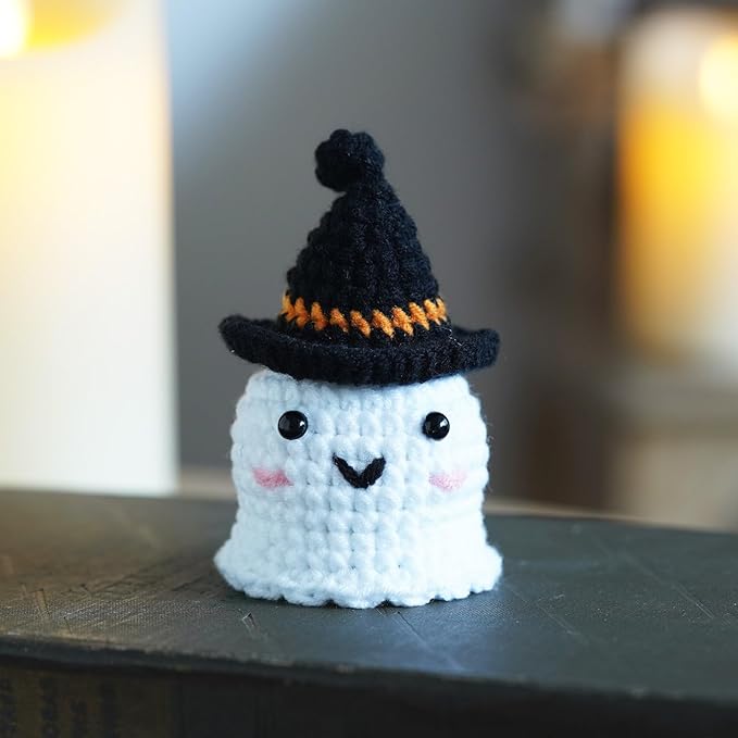 Wizardi Amigurumi DIY Crochet Kit - Halloween Plants with Ghost F07N8-M226