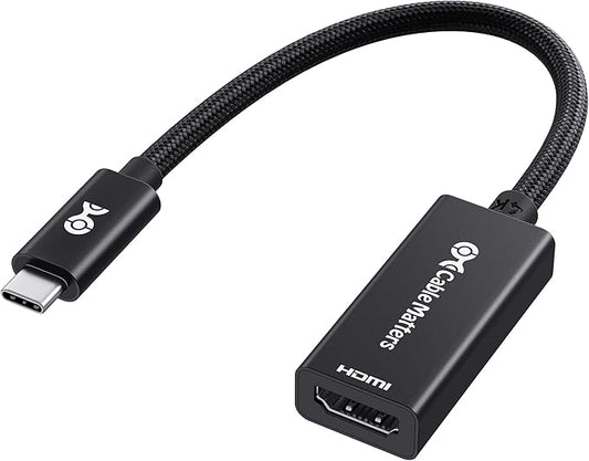 Cable Matters Aluminum USB C to HDMI Adapter, 4K@60Hz, 1440p@144Hz, HDR, 4K USB Type C to HDMI Adapter for iPhone 17/16, MacBook, Tablet, TV & Monitor