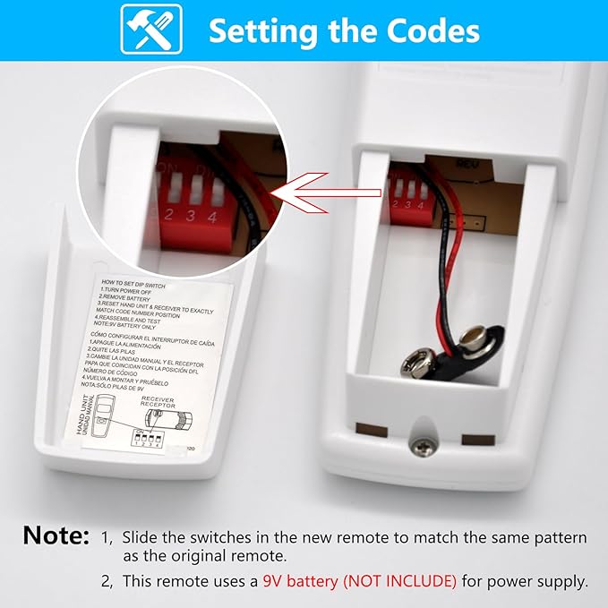Replacement Remote for Hampton Bay Ceiling Fan Remote Control,with Up Down Light Control Dimmer 3-Speed, for UC7078T CHQ7078T UC7083T CHQ7083T L3H2010FANHD Fan-HD6UDL(Remote Only)