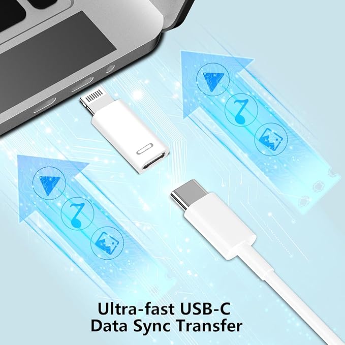 [Apple MFi Certified] USB C to Lightning Adapter, Stuffcool 4Pack Lightning Male to USB C Female Digital Converter 20W Type C Fast Charging Connector for iPhone 14 13 12 11 Pro XS XR X SE iPad Airpods