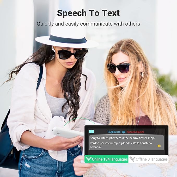 SVANTTO 102 Translator Pen Scanner, Text to Speech Device for Dyslexia, OCR Digital Highlighter Reader Pen, Exam Reading Pen, Bluetooth Langage Translator, No Monthly Fee（White）