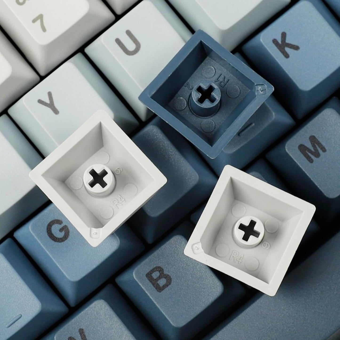 YMDK PBT Gradient Keycaps Cherry Profile Dye Sub Mac Keyset for ANSI ISO 104 TKL GK61 96 75 GMMK NCR80 Mx 1.7mm