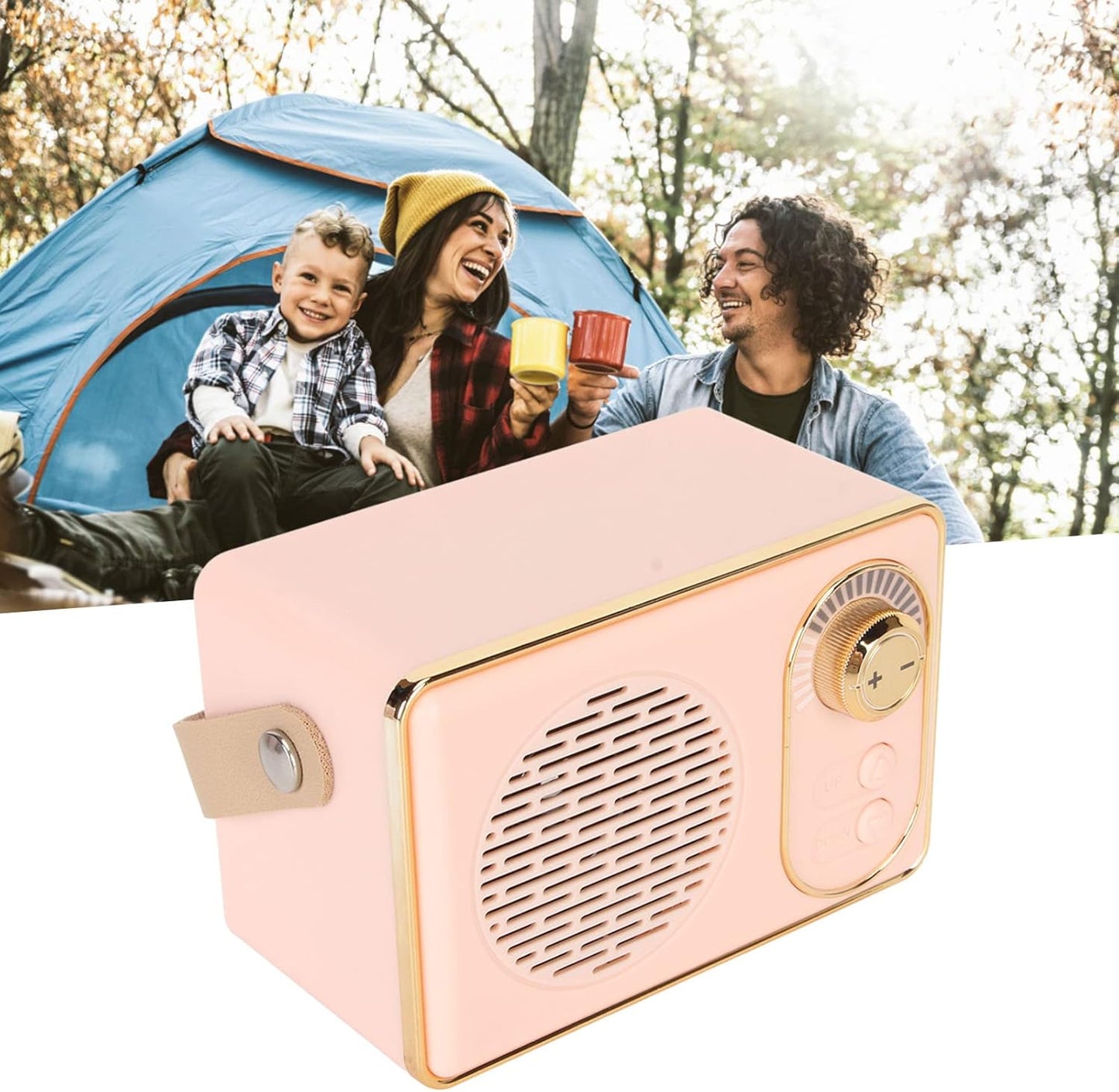 Zopsc Retro Bluetooth Speaker, Vintage Speaker with Old Fashioned Style, Bluetooth 5.0, AUX Input, USB Drive