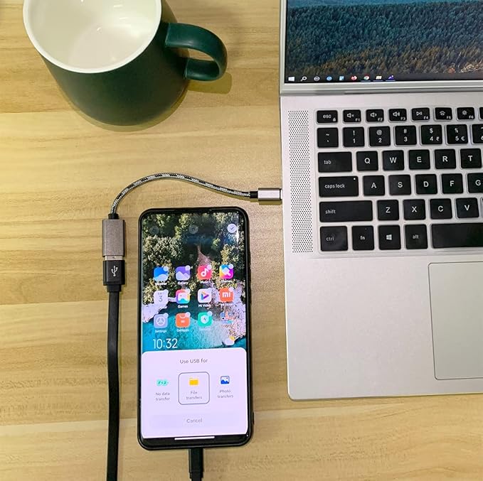 USB C to USB 3.0 Adapter 4 Pack, Standard USB Female to USB-C Male OTG Adapter Cable Compatible with MacBook Pro, iPhone 17/16/15, Samsung Galaxy, iPad, Type-C Phones, Tablets and More (Gray)