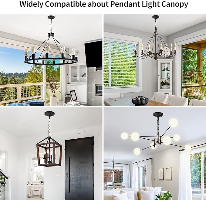 5.16Inch Light Canopy Kit, Ceiling Plate for Chandelier with Mounting Hardware, Iron Ceiling Canopy Kit for Pendant Light, Easy to Install