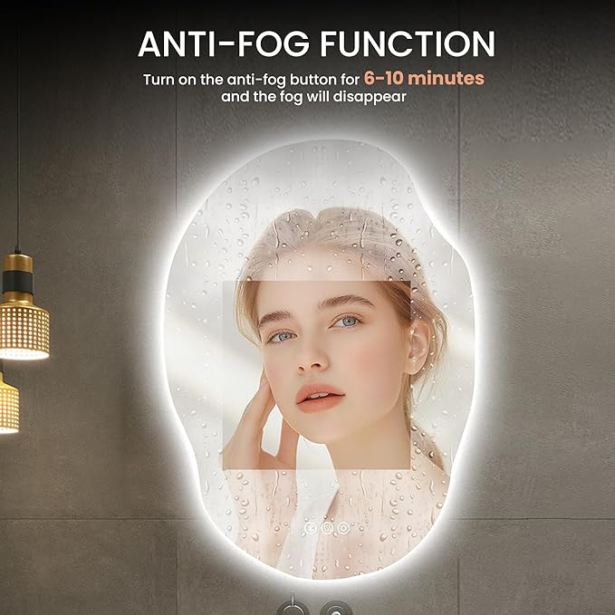 Led Mirror for Bathroom, 25x35 Inch Lighted Mirrors,Backlit Mirror with Bluetooth Speaker, Anti-Fog, Memory Function, 3 Color Temperature, Dimmable Led Bathroom Mirror, Horizontal/Vertical